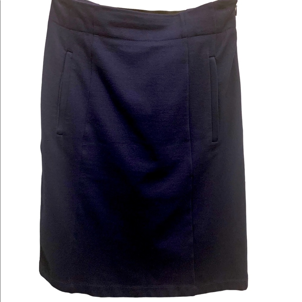 Theory Stretch Knit Skirt Navy